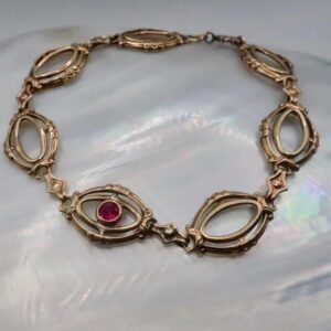 Ruby Art Deco Barcelet