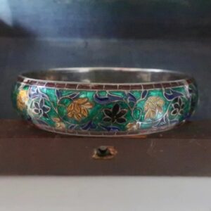 Mosaic Silver Bangle